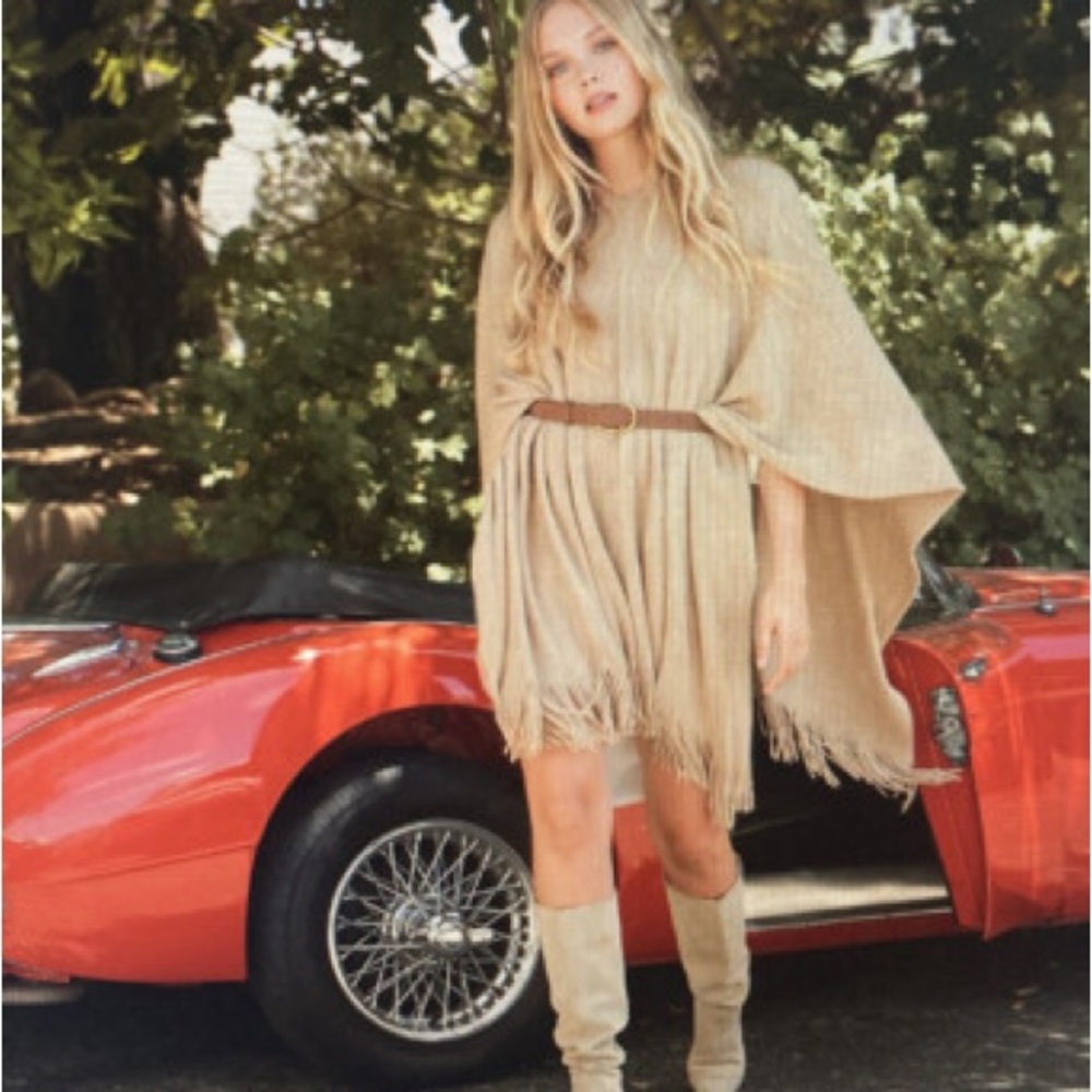 Shiraleah camel poncho NWT